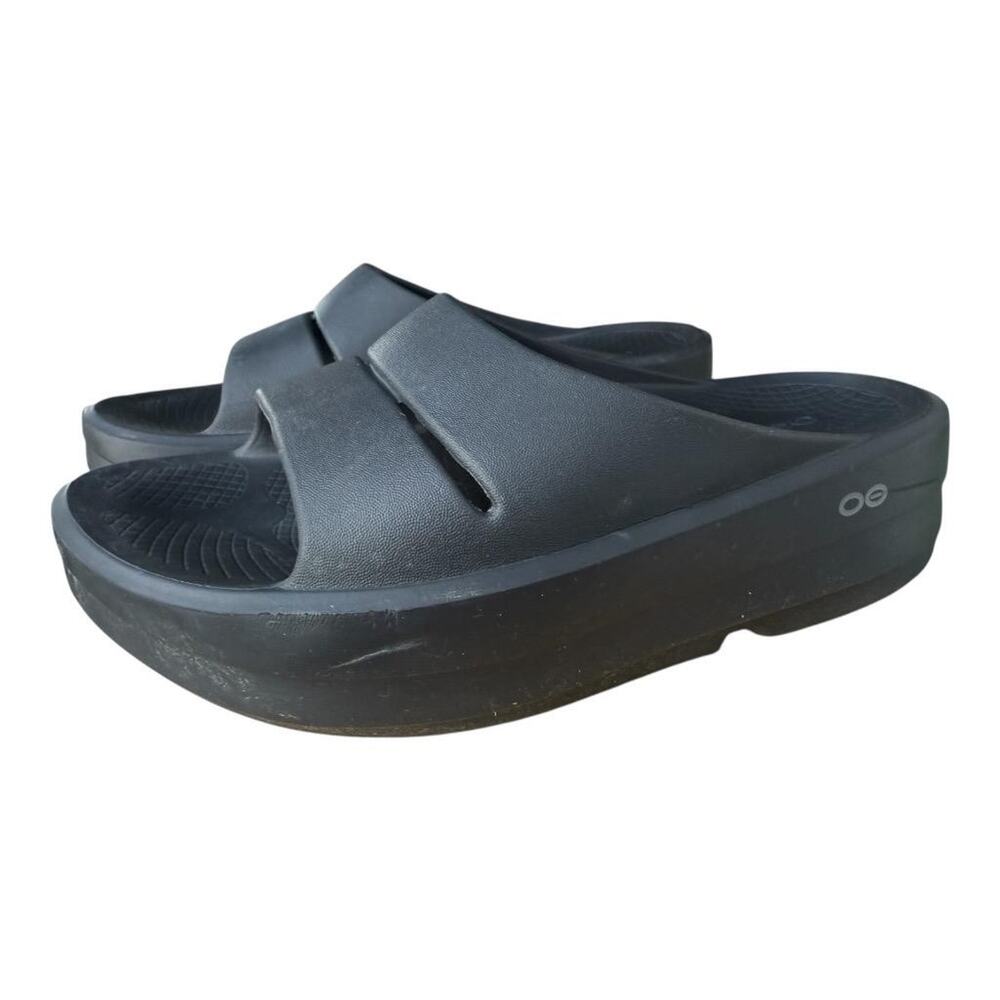 OOFOS OOmega OOahh Thick Recovery Slide Sandal Women Size 9